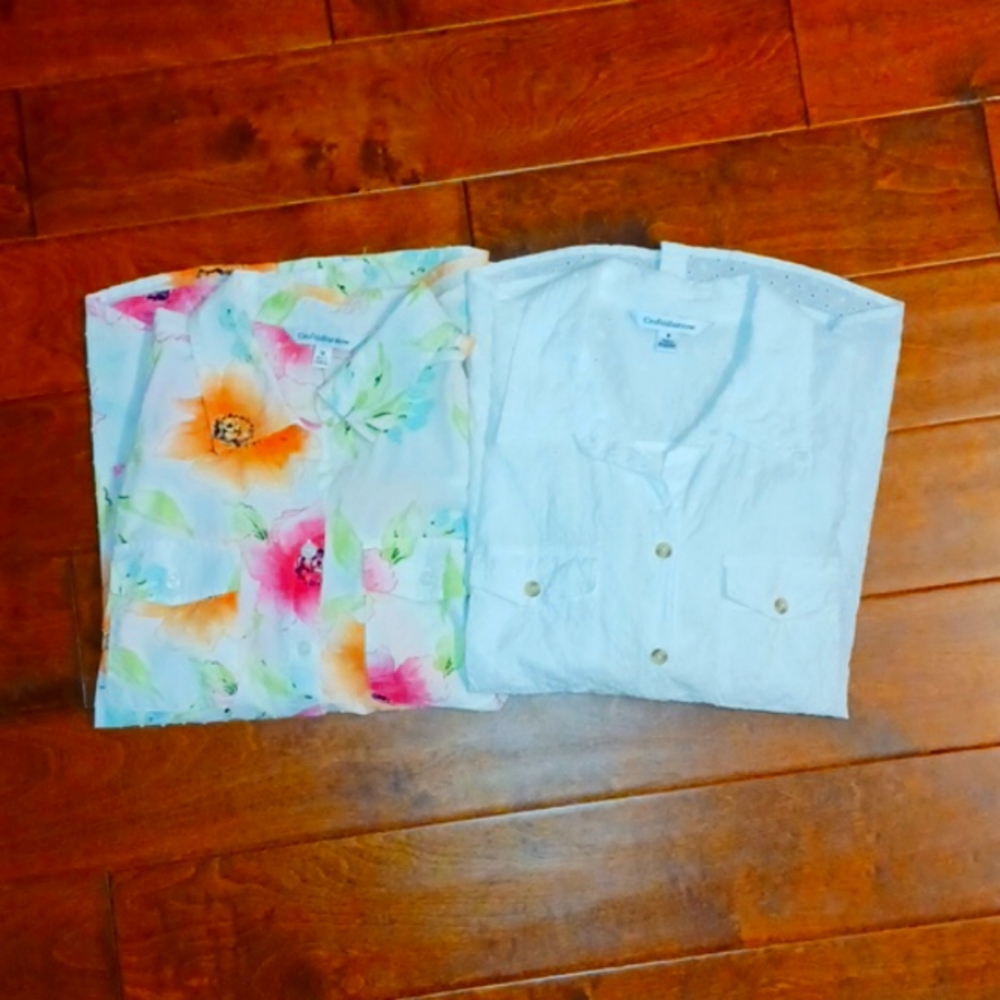 2 Croft and Barrow Button Up Tops